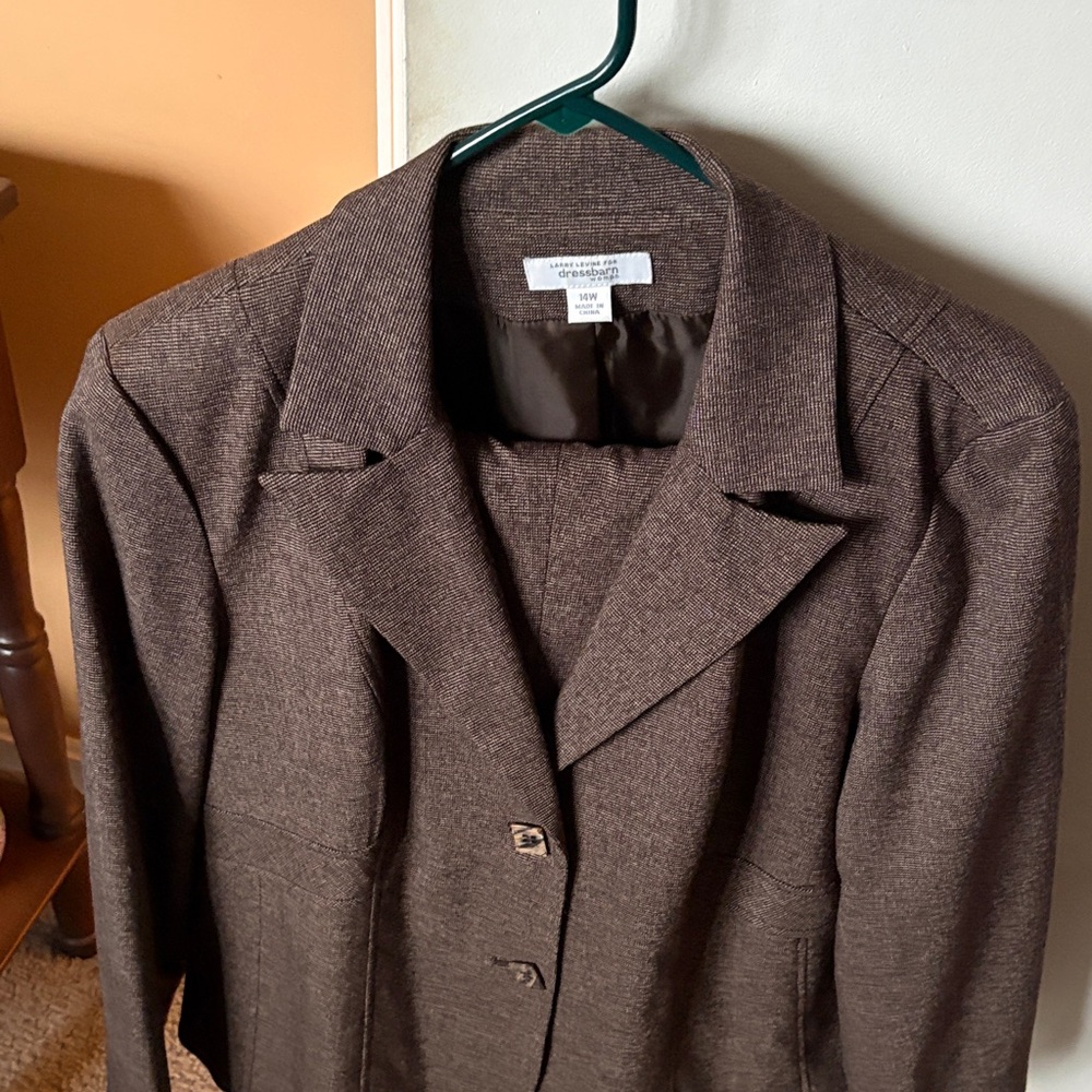 Dress Barn Chocolate Brown Blazer with pants.